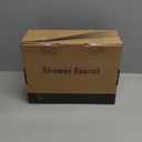 Heyalan 8 Inch Shower Head and Handle Set Square Shower Faucet Set Bathroom Rainfall Shower System Stainless Steel Showerhead Single Function Shower Trim Kit,Female Thread Valve,Matte Black