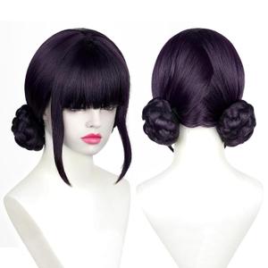 Long Purple Braid Wigs Cosplay, Anime Pop Singers Costume Wigs Long Braid Wig with Ponytail Clip & Hair Cap Outfit Hair Halloween Accessories Props