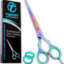 Tycon Hair Cutting Scissors Professional 6"  Japanese Stainless Steel, 2.7" Razor Edge Blade Barber Scissors  Ergonomic design - Precision Hair Scissors for Smooth Cutting - Salon & Personal Use