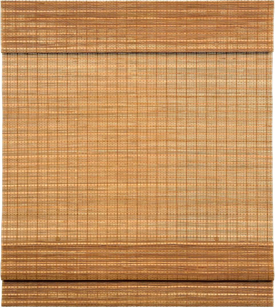 LazBlinds Cordless Bamboo Roman Shades, Light Filtering Window Treatment, Roll Up Bamboo Blinds for Windows, 29'' W x 60'' H