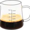 Espresso Cups12OZ, Espresso Accessories, Expresso Shots Cup, Heat-resistant Glass Measuring Cup, Milk Frothing Pitcher, Frother Cup, Creamer Container, Dishwasher/Microwave/Stovetop Safe