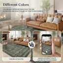 Lahome Margot Boho Green Area Rugs 9x12 Living Room,Washable Large Rugs for Bedroom Aesthetic,Vintage Distressed Non Slip Low Pile Dining Room Rug Carpet for Home Office Playroom(9'x12',Green)