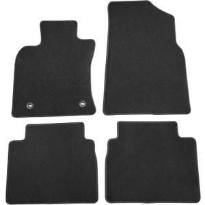 IKON MOTORSPORTS, Floor Mats Compatible with 2018-2024 Toyota Camry, Black Nylon Carpet Front & Rear 4PC Set, 2019 2020