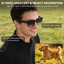 AI Smart Glasses with Camera,8MP Camera Glasses,1080P Anti-Shake Video Recording, Real Time Translation,AI Voice Assistant,Object Recognition,Bluetooth Sunglasses for Men Women(Photochromic Lenses)