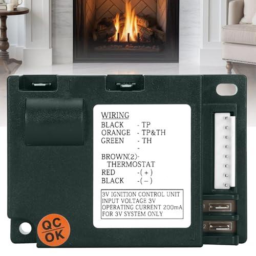 SRV593-592 Electronic Fireplace Control Module, IPI Gas Fireplace Ignition Control Module, Replaces for Dexen SRV593-592, 593-592, GM-6KA, GM6K-N, GM6K-M, Fit Heatilator and Other Fireplace Systems