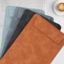 2 x Magnetic Leather clipboard with Pen Holder - Small Clipboard for Office Supplies, Perfect Clip Board for Professionals (Brown, B6 85.2in)