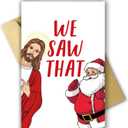 4 x Funny Christmas Card for Him Her, Sassy Christmas Card&Gift for Bestie BFF Best Friend Brother Sister Family Coworker, Happy Holidays Cards for Women Men (#8)