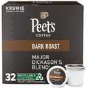 Peet's Coffee, Dark Roast Keurig K-Cup Pods, 100% Arabica Coffee - Major Dickason's Blend 32 Count (1 Box of 32 K-Cup Pods), BBD 23/DEC/2026