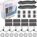 Replacement Accessories Parts Kit Compatible with Dreame L40 Ultra | X40 Ultra | Mova P10 Pro Ultra  8 Robot Vacuum Dust Bags, 8 Mop Pads, 8 Filters, 6 Side Brushes, 2 Rubber Main Brushes