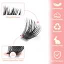 Lash Clusters Kit Magic Lashes Clusters Fluffy 10-18mm Volume Cluster Eyelash Extensions Kit 0.3mm Soft Band Wispy DIY Individual Lashes with Lash Bond and Seal, Remover, Tweezer
