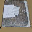 Kitstorack TV Tray Table, Adjustable Height & Flip-Top & Rounded Metal Corners, Snack Table for Couch, Sofa, Bed, Chair, Living Room, C Shaped End Side Table for Eating, Dinner or Laptop, Small Spaces (Brown)