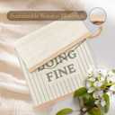 Shrago Slow Down You're Doing Fine Wall Art, Inspirational Positive Affirmation Green Striped Poster Hanger Frame for Bedroom Living Room Home Office Wall Decor, 12x16 Inch