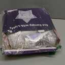 Obrecis White Bed Canopy with Star Lights for Girls, 8 Corner Post Princess Canopy Bed Curtains with 100 LED Star Lights String Color Changing for Bedroom Decor Twin Full Queen King Bed