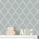 Pack Of 5 Fisoon Gray and White Wallpaper Trellis Contact Paper 17.3"x393.7" Modern Geometric Peel and Stick Wallpaper for Kitchen Cabinets and Drawer Lining