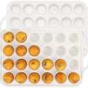 Datunsu 24 Cups Mini Muffin Pan - 2 Pack Silicone Cupcake Pans Nonstick 24, Small Cake Silicone Molds Peanut Butter Cup Mold Brownie Pan Muffin Tins