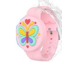 Waterproof Airtag Bracelets for Kids - (2 Pack) Soft Silicone Hidden Airtag Wristband - Lightweight GPS Tracker Holder Compatible with Apple Airtag Band for Child(Butterfly)