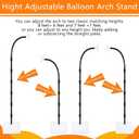Balloon Arch Kit - Adjustable 8.2FT & 6FT Balloon Arch Stand with Base, Reusable Half Arch Balloon Stand Floor Frame for Birthday Wedding Baby Shower Holiday Graduation Events Decorations (Black)