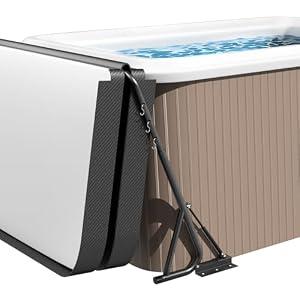 Utheer Hydraulic Hot Tub Cover Lift, No-Drill Heavy Duty Floor Stand