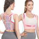 Posture Corrector for Women, Invisible Under Clothes Adjustable Upper Back Brace for Neck & Shoulder Pain Relief, Back Straightener for Hunchback, Slouching & Office Use