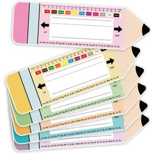 36 Pcs Pastel Desk Name Tags for Classroom 14 x 4'' Student Name Plates for Desk Pencil Nameplates for Teacher Student Labels Tags for Back to School First Day of School Party Supplies, 14.17 x 3.94 inches