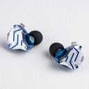 Linsoul KZ ZS10 Pro, 4BA+1DD 5 Driver in Ear Monitor, HiFi Wired Earbuds, Gaming Earbuds, Hybrid IEM Earphones with Stainless Steel Faceplate, Detachable Cable for Musician(with Mic, Glare Blue)