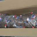 2 x Jenaai 3 Lighted 4th of July Rattan Table Tree Decor Patriotic 24'' 16'' 12'' Rattan Cone Trees Centerpieces for Tables Pre-lit 250th Anniversary Independence Day Decoration Metal Frame for Home Porch