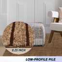 Custom Size Backed Non-Slip Area Rugs Runner, Easy Clean, Waterproof Runner Rugs for Hallway Entryway, Kitchen, Laundry, 2FT x 6FT, Brown Stripe