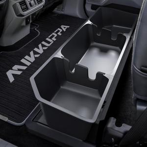 MIKKUPPA Under Seat Storage Box - Compatible with 2015-2024 Ford F150 SuperCrew Cab & Crew Cab; 2017-2023 F250 F350 F450 F550 Super Duty - Upgraded Detachable Rear Underseat Organizer