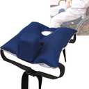 Wheelchair Wedge Cushion with Seat Belt, Non-Slip Wheelchair Cushion for Seniors, Suitable for Seniors - Prevents Forward Sliding, Positioning, Transferring and Relieving Pressure (Blue)