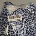 U2SKIIN Leopard Print Pajamas for Women Notch Collar Long Sleeve Pjs Button Down Soft Sleepwear 2 Piece Lounge Sets(Dark Gray Leopard-Blue, 2XL)