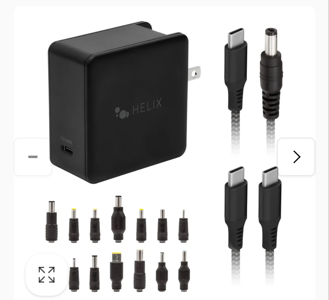 Helix ETHNBC65U ProSeries PowerPlus 65W Universal USB-C Laptop Charger