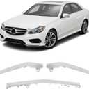 3Pcs Chrome Front Bumper Lip Moulding Trim Cover for Mercedes Benz E Class 2014-2016 W212 E250 E350 E400 E500 E550 (Not Fit 2 Door Coupe) Replacement for A2128852674, A2128852774, A2128852874