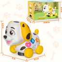 Baby Toys 6-12 Month, 1st First Birthday Gift for 1 Year Old Boys Girls, Musical Crawling & Walking Puppy Toy 6 7 8 9 10 12-18 Month Old Bilingual Learning Developmental Toy (Yellow/White/Brown)