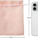 QIANF 20 Pcs Pink Small Organza Bags 4X6 inch for Wedding Favors with Drawstring, Mini Mesh Gift Bags Jewelry Pouch for Candy Bridal Shower Party Favor Baby Shower Christmas