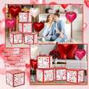 4 Pcs Valentines Day Balloon Box Valentines Day LOVE Balloon Box School Party Decorations Balloons Boxes for School Classroom Bedroom Preschool Party Decorations