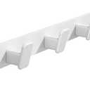 Coat Hook Wall Rack Hanger - White Coat Rack with 6 Hooks Wall Hooks for Hanging Hat Key Bag Towel Wall Mount Coat Holder