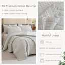 CozyTide Oversized Queen Bedspread (102"x118"), 100% Cotton Waffle Khaki Lightweight Bedspreads & Coverlets Ultra Soft Farmhouse Oversized Queen Quilt Bedding Set for All Season
