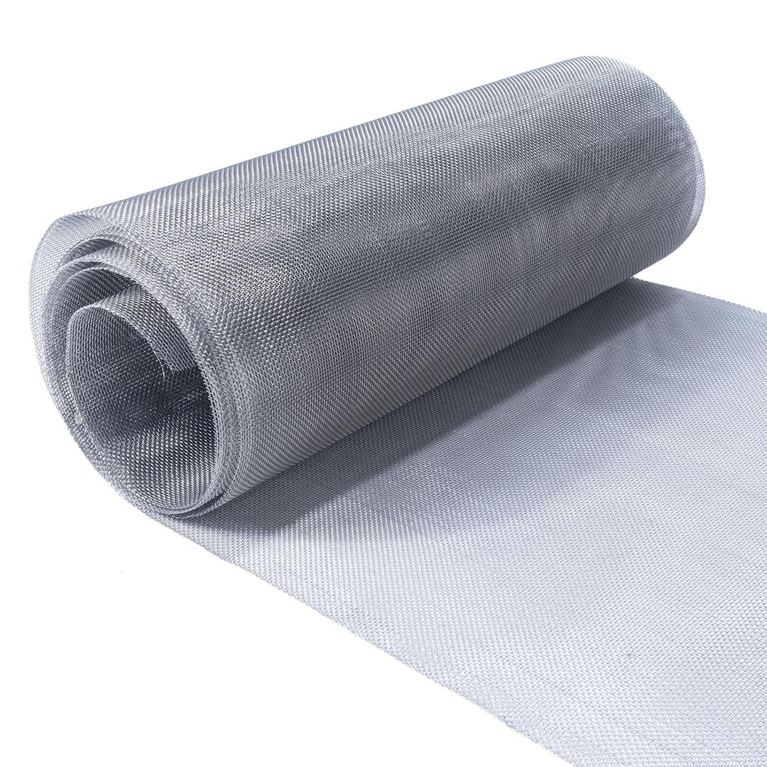 Wire Mesh Roll 11.8 in X 9.84 Ft 20 Mesh 304 Stainless Steel Woven Wire Screen Mesh Never RustPest Rat Mesh for Preventing Rats Squirrel and Mouse Access TXZWJZ (Silver)
