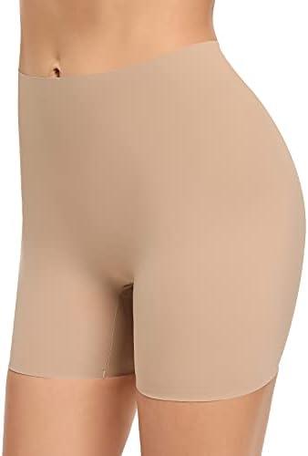 Womens Slip Shorts for Under Dress Seamless Shapewear Boyshorts Tummy Control Panties Shaping Shorts S Color: A# Beige(no Shaping)