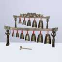 Healifty Mini Double Layers Bronze Chime 14.96X2.36X9.44In Ancient Chinese Folk Percussion Instrument Home Office Decoration Souvenir