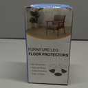 Chair Leg Floor Protectors Square Chair Leg Protectors for Hardwood Floors Silicone Caps Felt Strengthen Bottom Protection Anti-Scratch Reduce Noise 32 Pack Clear Square M Fit:13/16" to 1" (20-26mm)