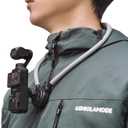 SUREWO Pocket 3 Magnetic Neck Mount,Extended Version Quick Release POV/Vlog Video Selfie Necklace Holder for DJI OSMO Pocket 3 Creator Combo (T26 Pro)