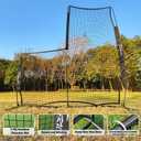 Baseball Softball Pitching Screen, Pitcher Protection Net with Upgrade Frame, Baseball Batting Pitching Net for Backyard Field Outdoor, L Screen or I Screen-Pitcher Protection Net with Carry Bag