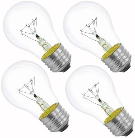 Oven Light Bulb A15 40W High-Temperature, 500°F Heat Resistant Appliance Bulb,Microwaves Ovens Range Hood Refrigerator Lava Lamp Replacement Bulb,120V E26 Medium Base Warm White (4-Pack)