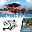 Made Wakeboard Rack, Polished Aluminum Wakeboarding Tower Holder, Adjustable Angle Base to Level with Boat, Clamp Fits Tubing Sizes: 1 3/4", 1 7/8", 2", 2 1/4", 2 3/8", 2 1/2"