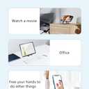 Cell Phone Stand, Fully Foldable,Aluminum Phone Stand with Non-Slip Anti-Scratch Pad Portable Ultra-Thin Phone Holder.Compatible with iPhone, iPad, Nintendo Switch, Tablets (7-13), All Phones Silver