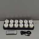 SoulBay Flameless Candles with Remote Control Timer & Charging Base, 12pcs USB Rechargeable Battery LED Tea Lights Candles Small Votive for Lantern Pool Mantle Weddings Emergency Christmas Decorative