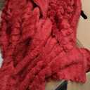 Red Throw Blanket 50"60" inches Gifts for Mom Fuzzy 3D Jacquard Decorative Flannel Fleece Super Soft Plush Cozy Blanket for Couch Sofa Chair Lightweight