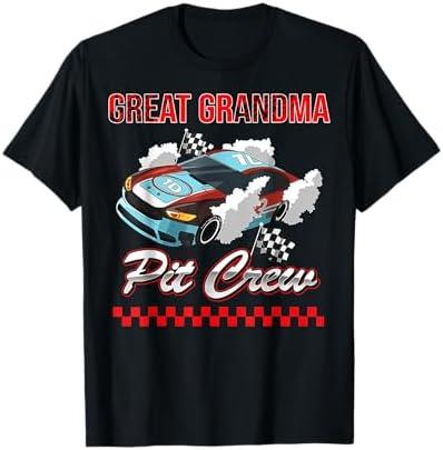 Race Car Birthday Party Racing Family Great Grandma Pit Crew T-Shirt XL
