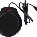 Candle Warmer Plate Safely Releases Scents Without a Flame- Used as Candle Jar Warmer, Candle Melter, Coffee Warmer, Mug Warmer, Cup Warmer in Your Home & Office (Black)